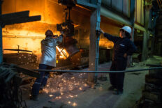 foundry of the plant metal casting process